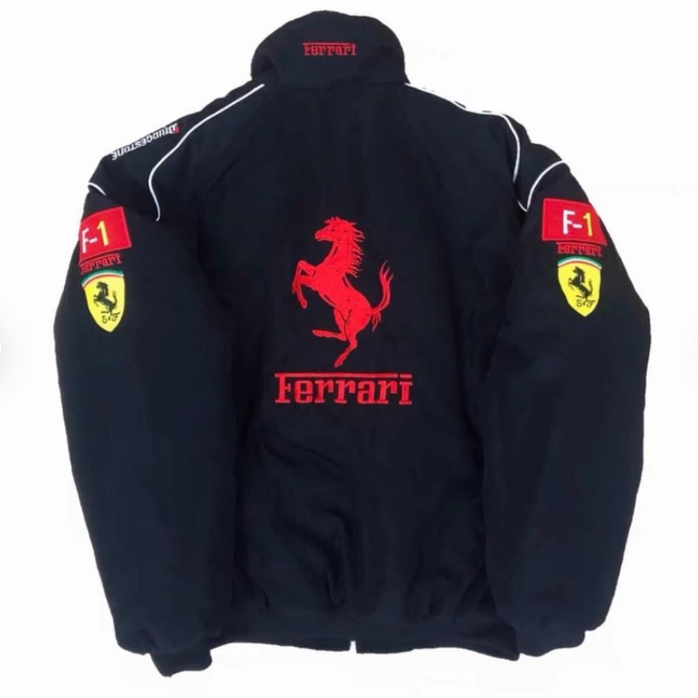 Large Nascar Jacket Ferrari Racing Jacket 90s - Picture 3 of 6